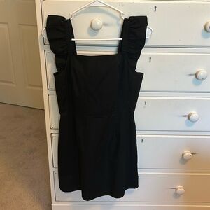 Urban Outfitters black ruffle mini dress